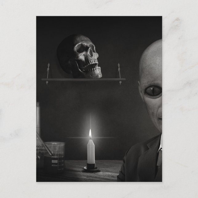 Roswell Alien Postkarte (Vorderseite)