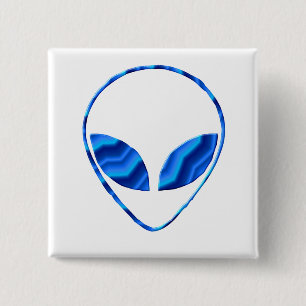 Roswell alien-Quadrat-Button Button