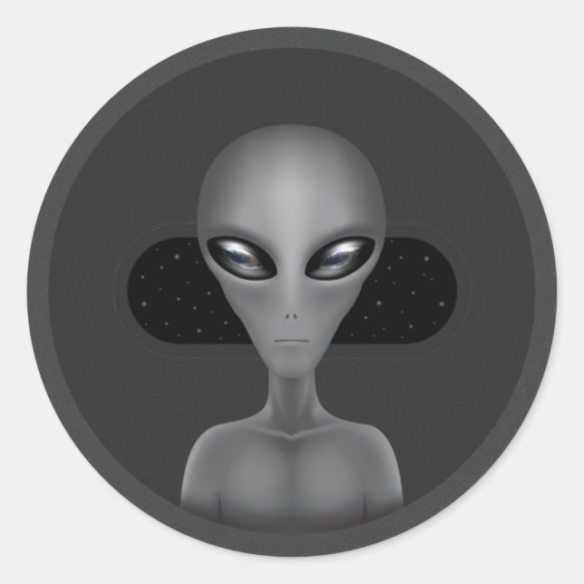 Roswell Alien (Sticker) Runder Aufkleber (Vorderseite)