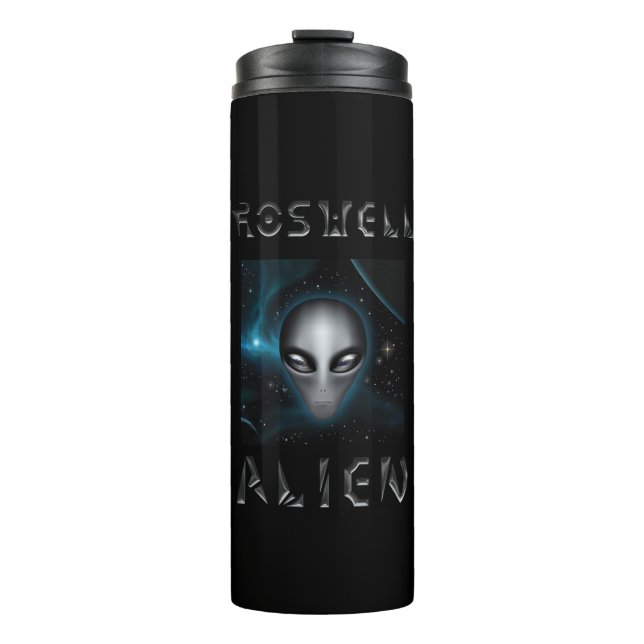 Roswell Alien Water Bottle Thermosbecher (Vorderseite)