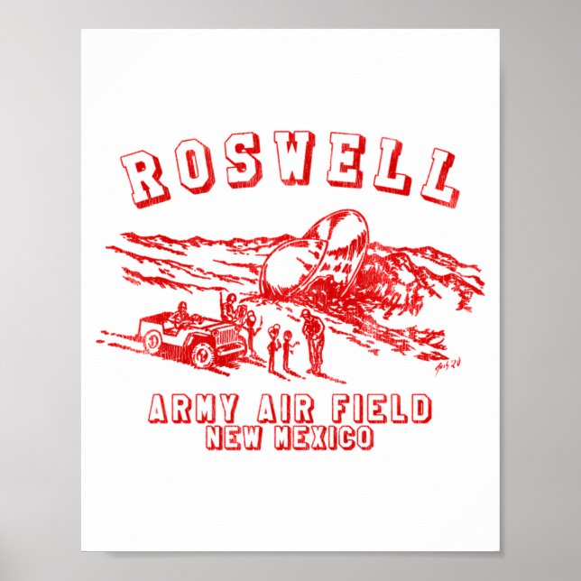 Roswell Army Air Field New Mexico  Poster (Vorne)