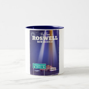 Roswell Außerirdische Autobahn Reiseposter Zweifarbige Tasse