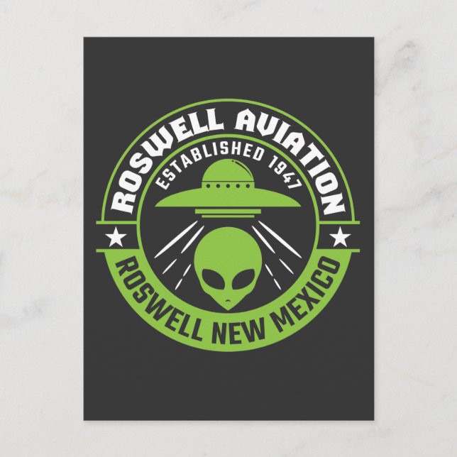 Roswell Aviation wurde 1947 gegründet Postkarte (Vorderseite)