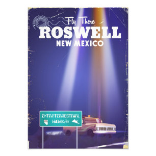 Roswell Extraterrestriale Highway-Poster Fotodruck