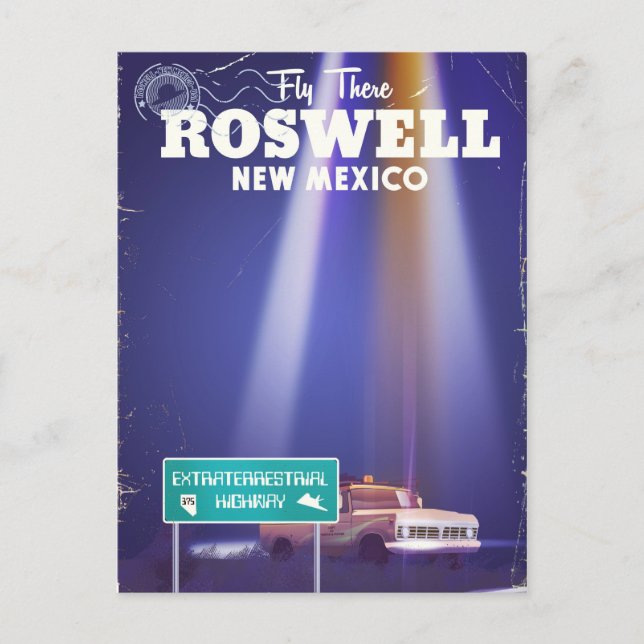 Roswell Extraterrestriale Highway-Poster Postkarte (Vorderseite)