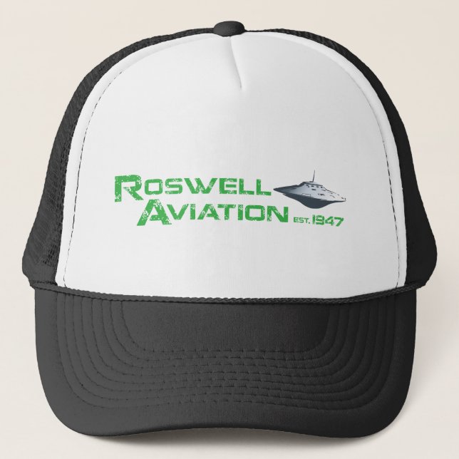 Roswell Luftfahrt Truckerkappe (Vorderseite)