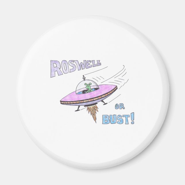 ROSWELL-Magnet (weiß) Magnet (Vorne)