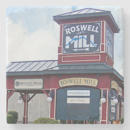 Roswell Mill Sign, Roswell Georgia, Steinuntersetzer
