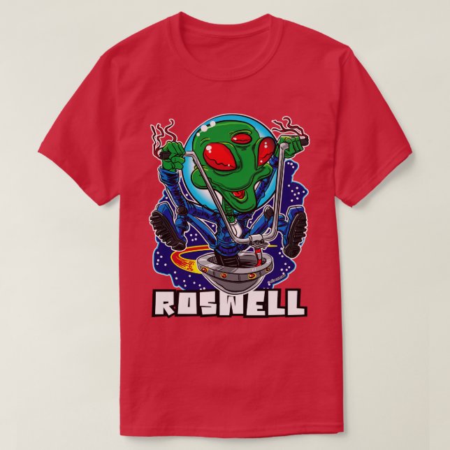 Roswell mit Handlebars T-Shirt (Design vorne)