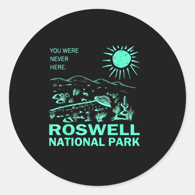 Roswell National Park New Mexico  Runder Aufkleber (Vorderseite)