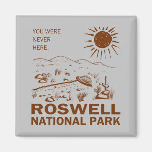 Roswell National Park UFO fliegende Untertasse Ali Magnet