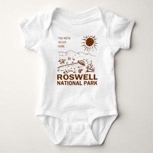 Roswell National Park UFO Flying Saucer Außerirdi Baby Strampler