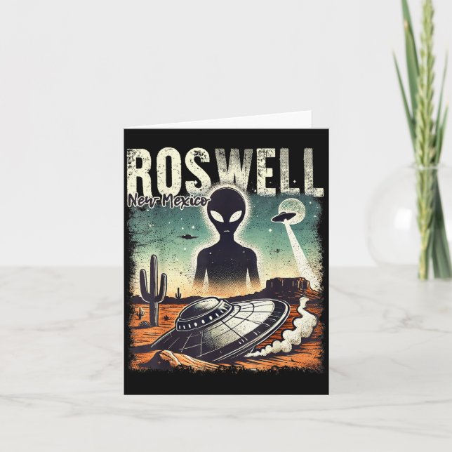 Roswell New Mexico 1947 Alien Abduction Ufo Crash  Karte (Vorderseite)