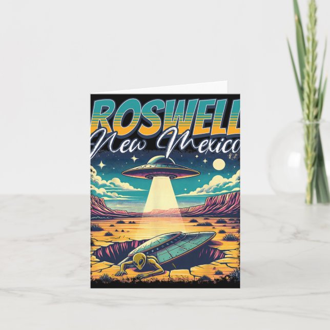 Roswell New Mexico 1947 Alien Abduction Ufo Crash  Karte (Vorderseite)