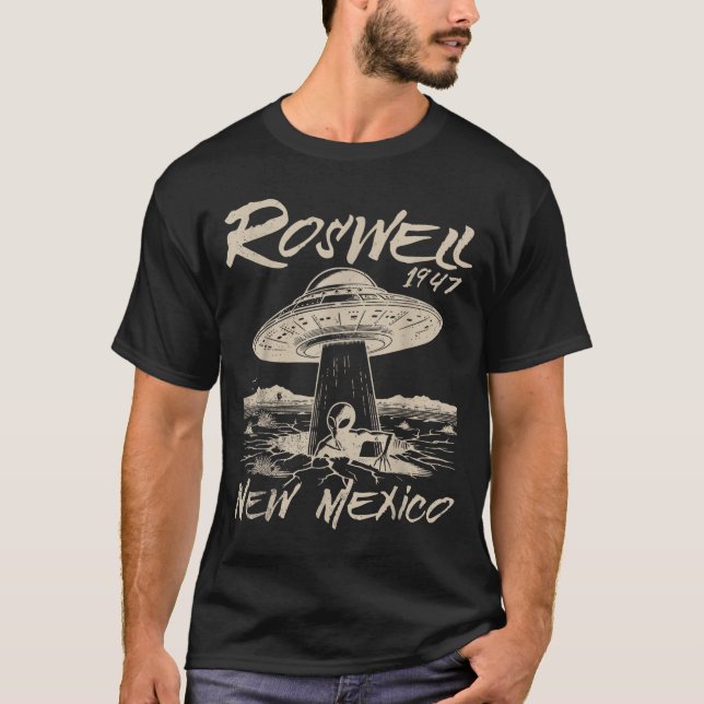 Roswell New Mexico 1947 Alien Abduction Ufo Crash  T-Shirt (Vorderseite)