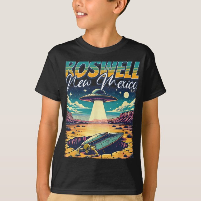 Roswell New Mexico 1947 Alien Abduction Ufo Crash  T-Shirt (Vorderseite)