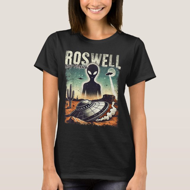 Roswell New Mexico 1947 Alien Abduction Ufo Crash  T-Shirt (Vorderseite)