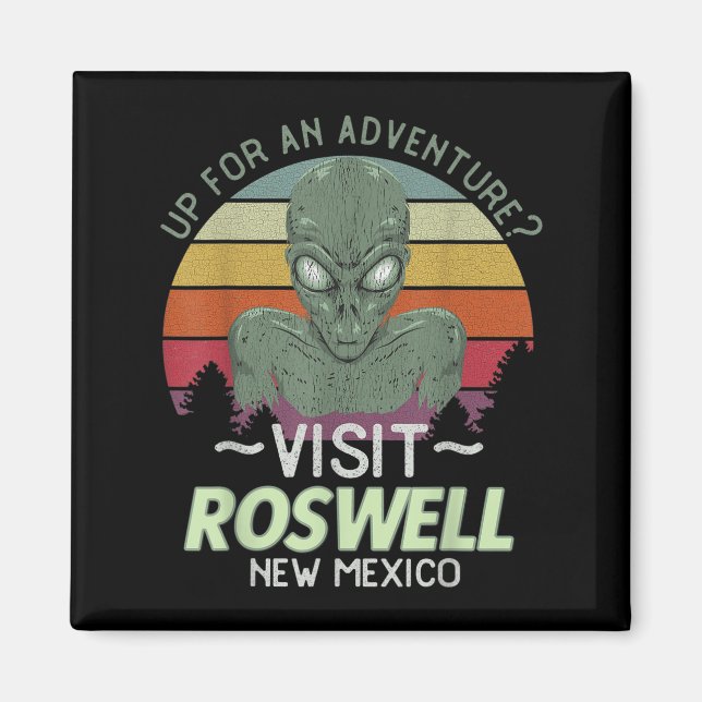 Roswell New Mexico Alien Head Funny Souvenir Quote Magnet (Vorne)