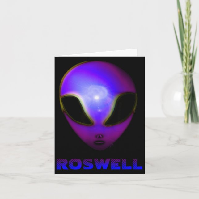 Roswell New Mexico Alien  Karte (Vorderseite)