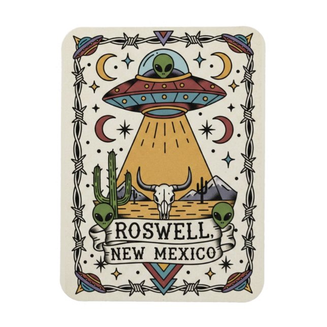 Roswell New Mexico Alien Magnet (Vertikal)