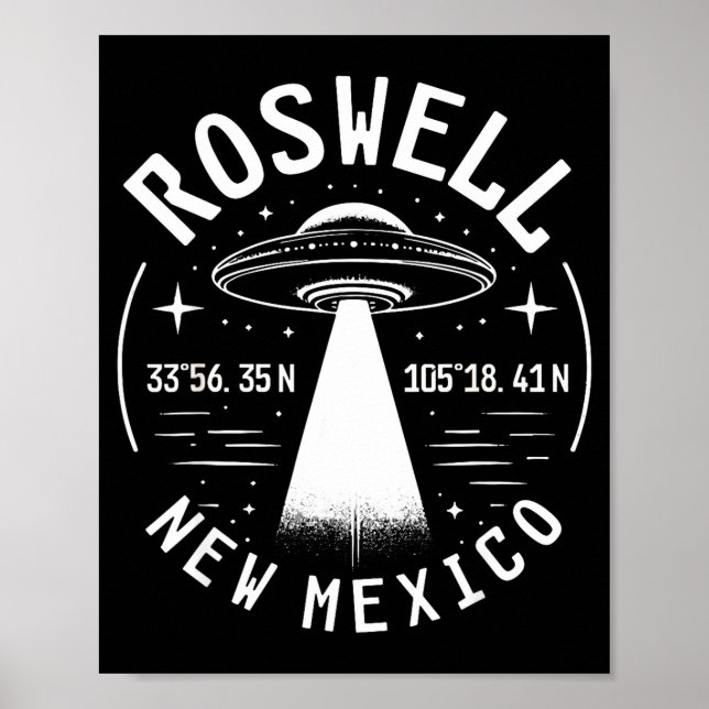 Roswell New Mexico Alien Ufo Area 51  Poster (Vorne)