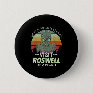 Roswell New Mexico Alienenkopf Lustiges Souvenir Z Button