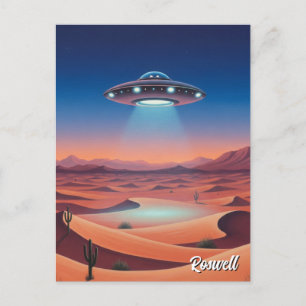Roswell New Mexico UFO Postkarte