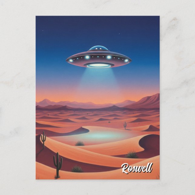 Roswell New Mexico UFO Postkarte (Vorderseite)