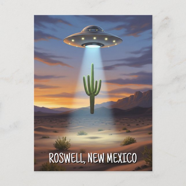 Roswell New Mexico UFO Postkarte (Vorderseite)