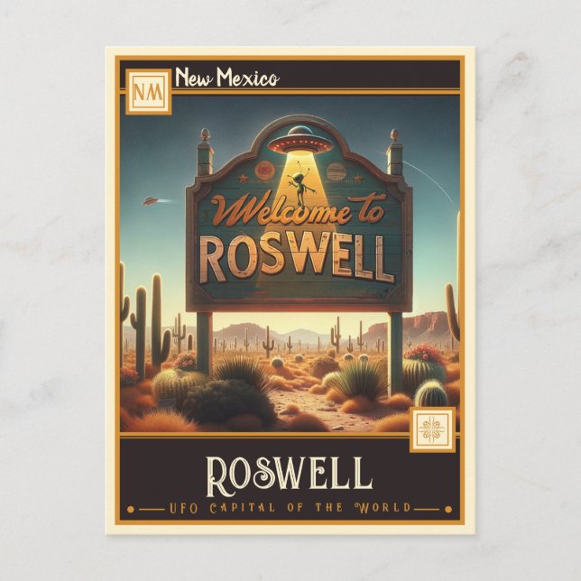 Roswell, New Mexico | VINTAG Postkarte (Vorderseite)