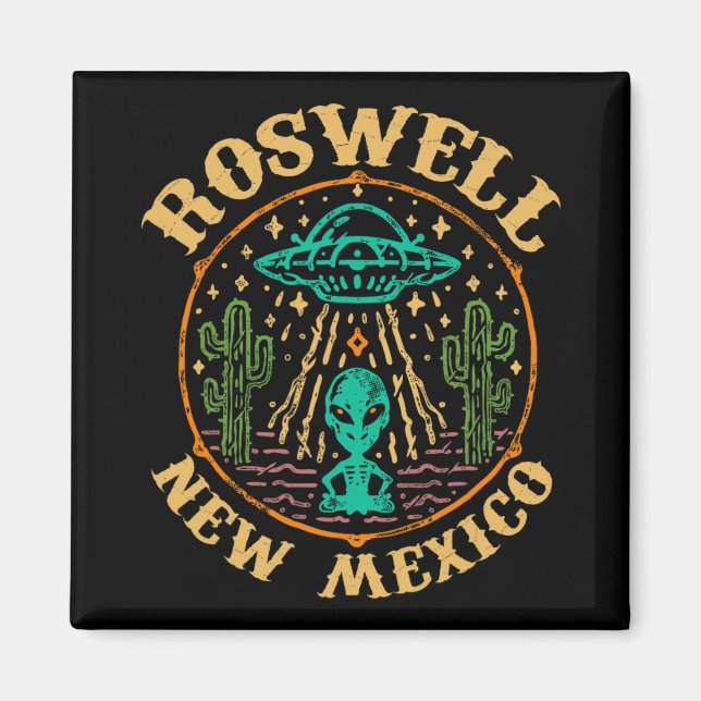 Roswell Nm 1947 - Funny Roswell Aviation New Mexic Magnet (Vorne)