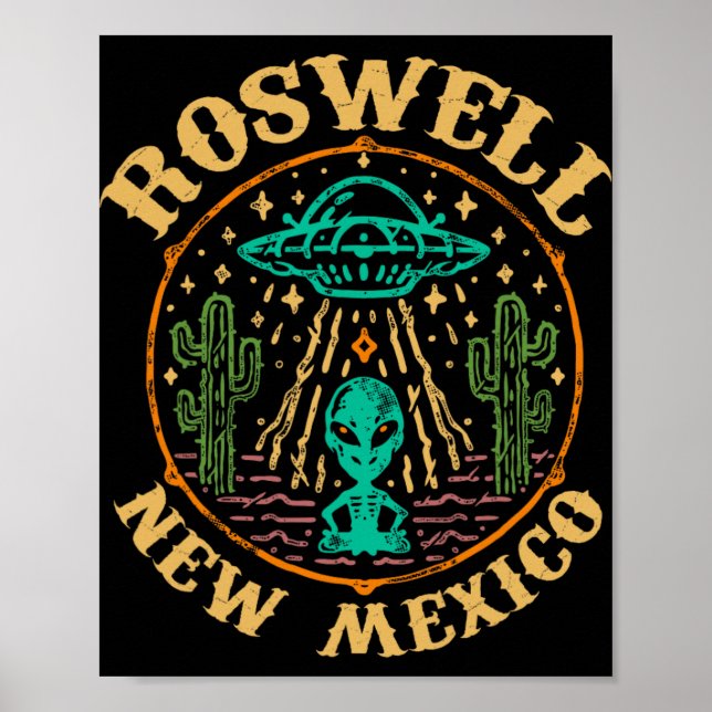 Roswell Nm 1947 - Funny Roswell Aviation New Mexic Poster (Vorne)