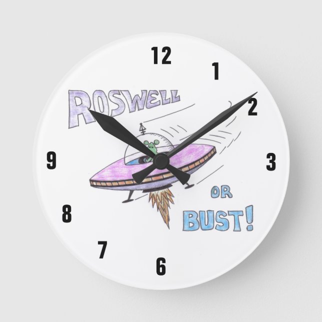 ROSWELL oder PLEITE! Uhr (Vorderseite)