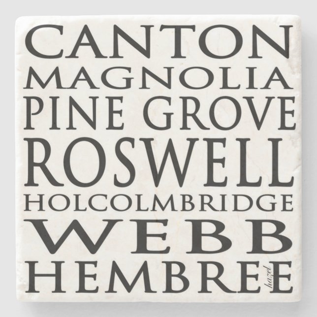 Roswell, Straßen, Georgien, Untersetzer (Vorderseite)