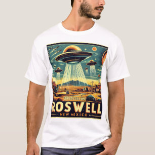 Roswell Tourism Poster - Retro UFO & Alien Parody T-Shirt