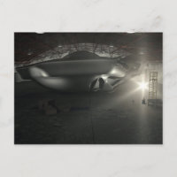 Roswell UFO-Hangar-Postkarte