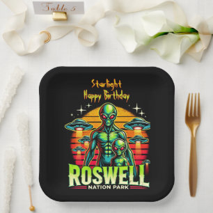 Roswells Alien Oasis erwartet Sie! Pappteller
