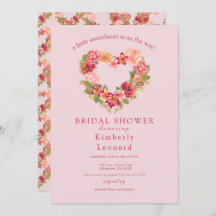 Rosy Blooms Sweetheart Baby Shower Einladung
