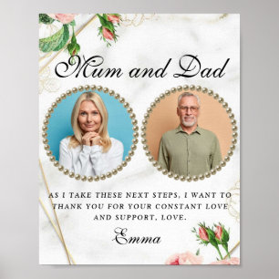 Rosy Blush Parents of the Bride Vielen Dank für Ih Poster