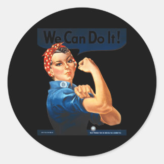 Rosy der Riveter, den wir machen können Runder Aufkleber