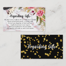 Rosy Floral Honeymoon Fund über Geschenkkarten Begleitkarte