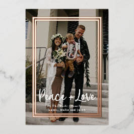 Rosy Frame Weihnachtskarte Folien Feiertagskarte