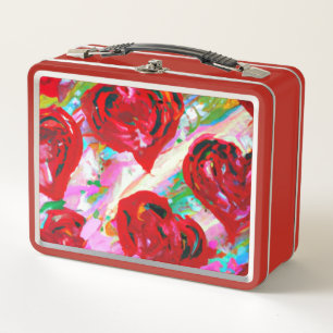 Rosy Hearts Metall Brotdose