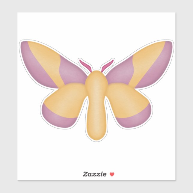 Rosy Maple Moth Sticker (Blatt)