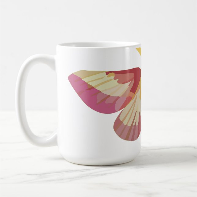 Rosy Maple Motten Aufkleber Kaffeetasse (Links)