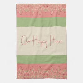 Rosy Pink Floral Geschirrtuch