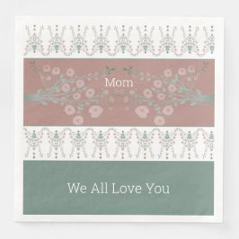 Rosy PInk mit Aquamarin Serviette