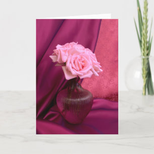 Rosy rose IV Feiertagskarte