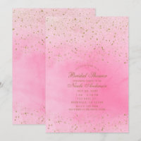 Rosy Rose Rosa und Gold Glitzer Brautparty