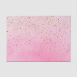Rosy Rose Rosa und Gold Glitzer Brautparty Party Seidenpapier